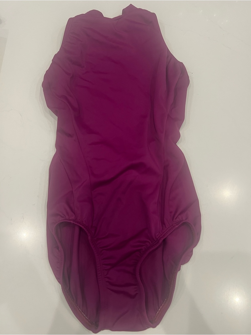 Girls' One-Piece leotard in Deep Magenta